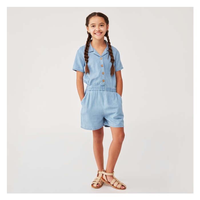 Kid Girls' Denim Romper